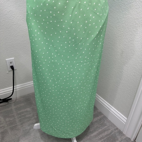 Charlie Holiday Stellar Green Polka Dot Midi Skirt Size 6 - Picture 7 of 7